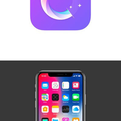 Icon design for Cover, an AI-powered photo vault app with "magical" feel