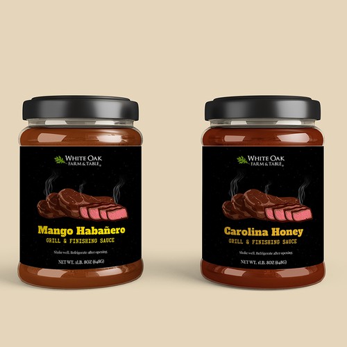 Sauce label with the title 'Grill & Finishing Sauce'