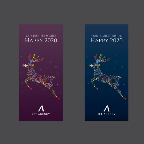 Greeting design with the title 'Reindeer Christmas greetings card'