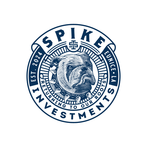 Old school logo with the title 'Spike Investment logo design'