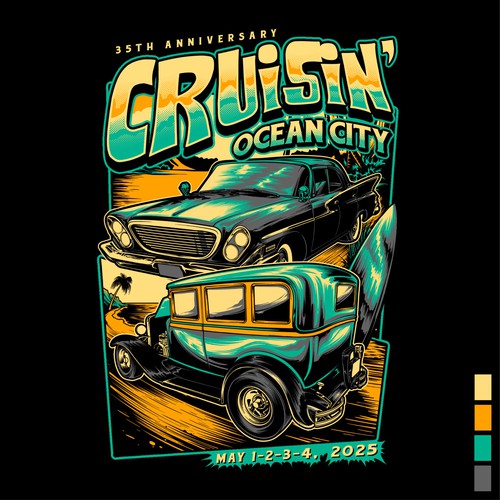 Event t-shirt with the title 'Classic car show event merchandise'
