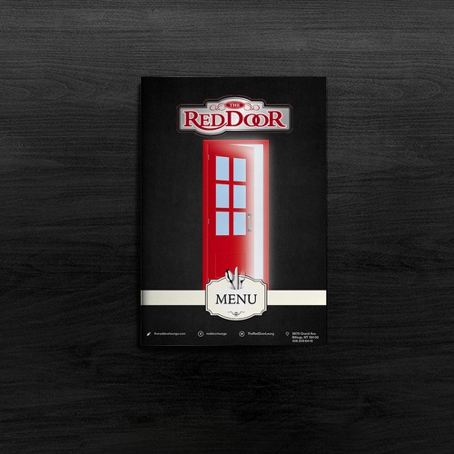 Bar and restaurant design with the title 'Restaurant Menu Cover'