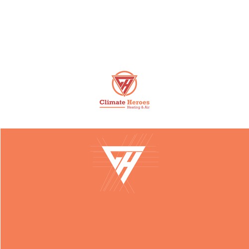 Versatile design with the title 'CH monogram logo for Climate Heroes'