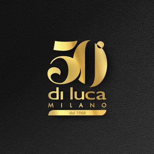 50 year anniversary logo with the title 'Logo Anniversary Di Luca'