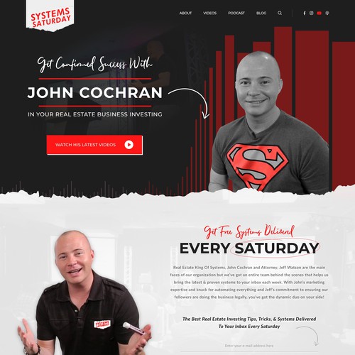 Mortgage website with the title 'Powerful, clean new website design for Real Estate Investing Influencer'