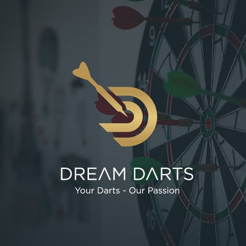 Dart design with the title 'modern logo for dart shop -dream darts'