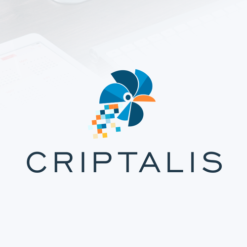 Technology brand with the title 'Modern and original logo'