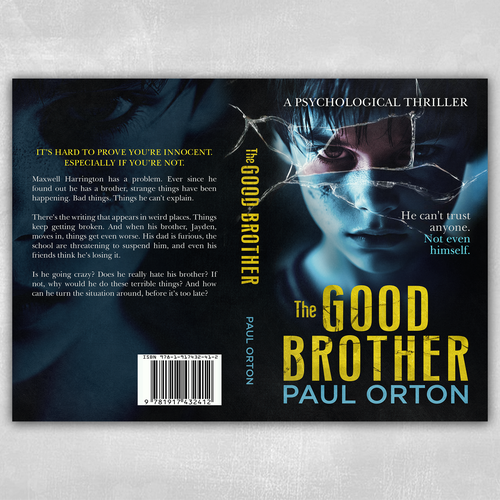 Thriller book cover with the title 'The Good Brother'