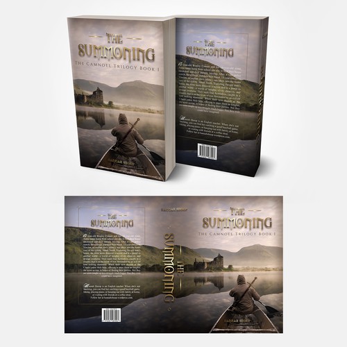 Brown book cover with the title 'The summoning'