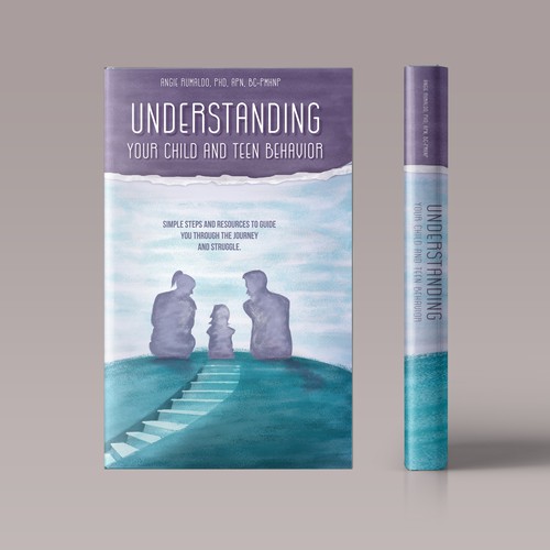 Unique book cover with the title 'Charcoal-draw design concept for parenting book cover'