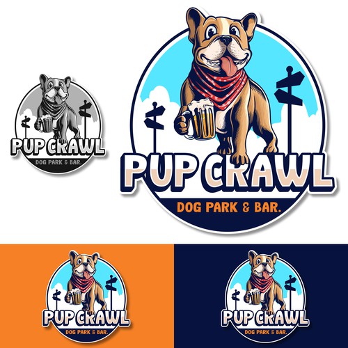 Puppy logo with the title 'Pup Crawl'