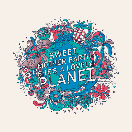 World artwork with the title 'Sweet Planet'