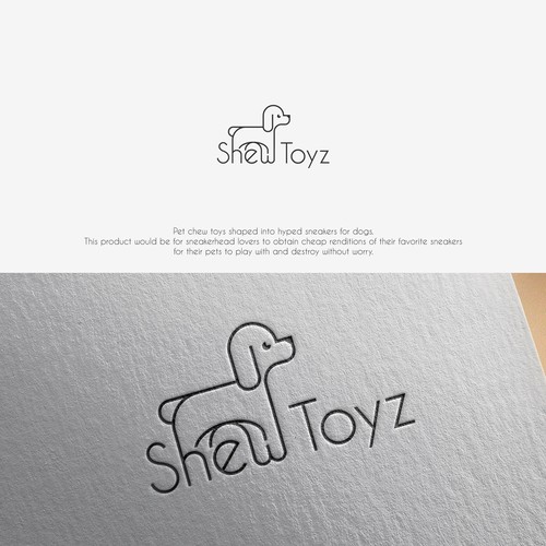 Puppy logo with the title 'Simple Pet Logo'