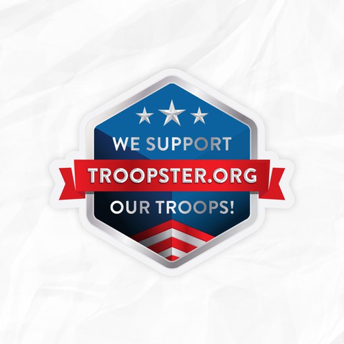 American flag design with the title 'promo sticker'