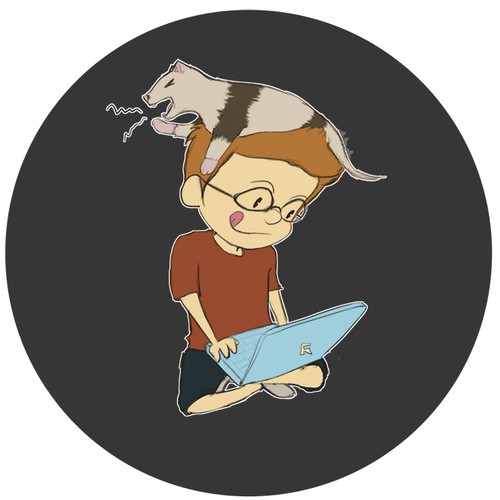 Gadget design with the title 'Nerdy Boy'