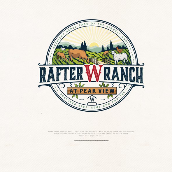 Ranch brand with the title 'Logo for Rafter W Ranch'