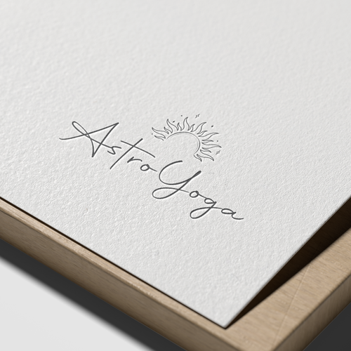Astrology logo with the title 'AstroYoga logo design'