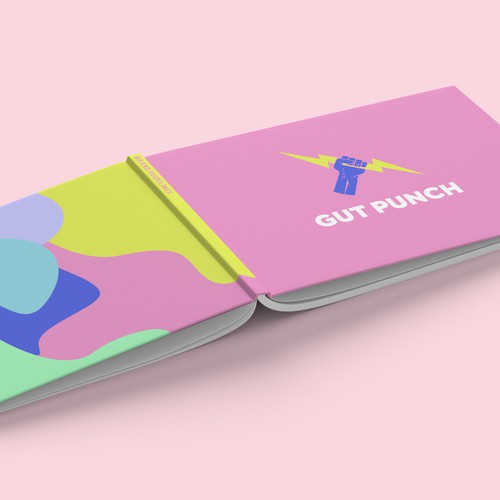 Lightning bolt design with the title 'Gut Punch - Brand Guidelines'