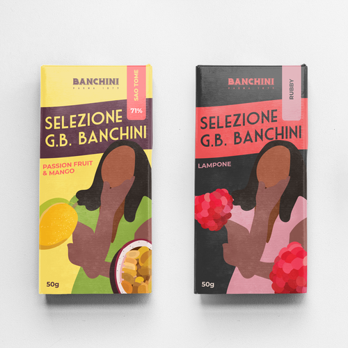 Chocolate label with the title 'chocolate packing'