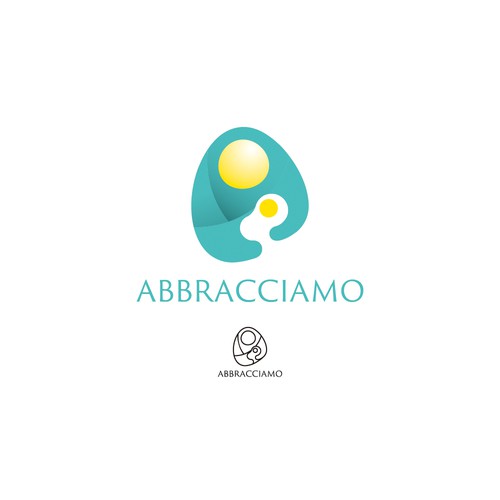 Parenting logo with the title 'Abbracciamo logo'