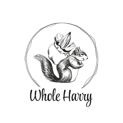 Squirrel design with the title 'logo concept for a company selling whole foods'