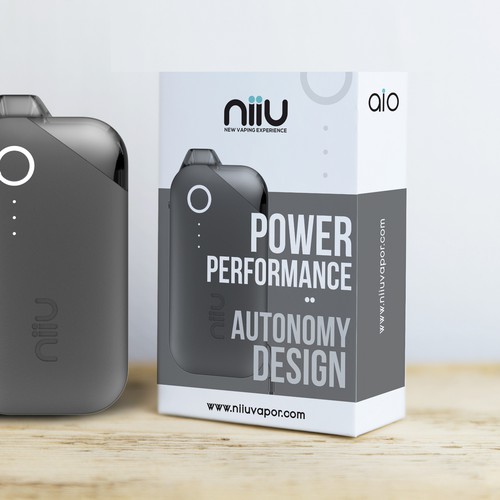 Vape design with the title 'New box for NIIU Aio'