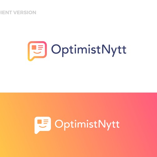 Emoticon logo with the title 'OptimistNytt logo'