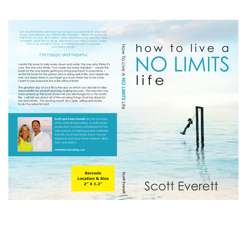 Blue book cover with the title 'Simple Book Cover for Life-Coach book'