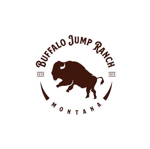 Yak logo with the title 'Montana ranch Logo'