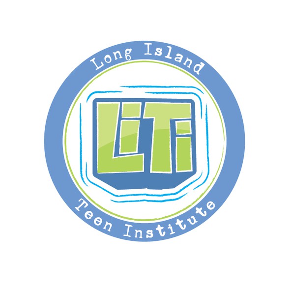 Circle stamp logo with the title 'Teen institute logo'