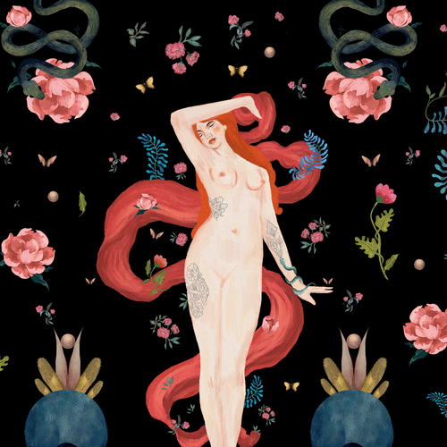 Paint illustration with the title 'Design an Illustration for an Indie Perfume House'