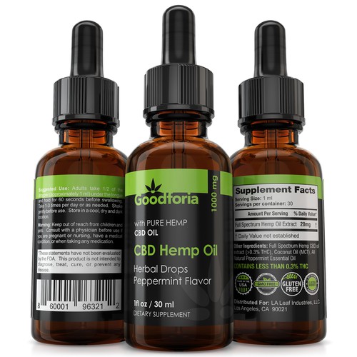 Nutrition label with the title 'Label & 3D Rendering'