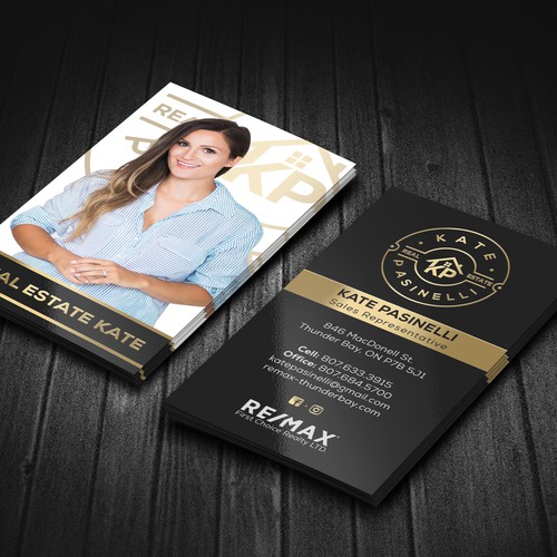 Gold foil design with the title 'Business Card '