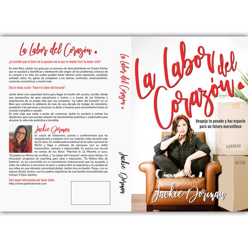 Heart book cover with the title 'Book Cover Design - La Labor del Corazon'