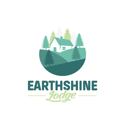 Country club logo with the title 'EarthShine Lodge Logo'