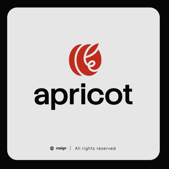 Apple logo with the title 'apricot'