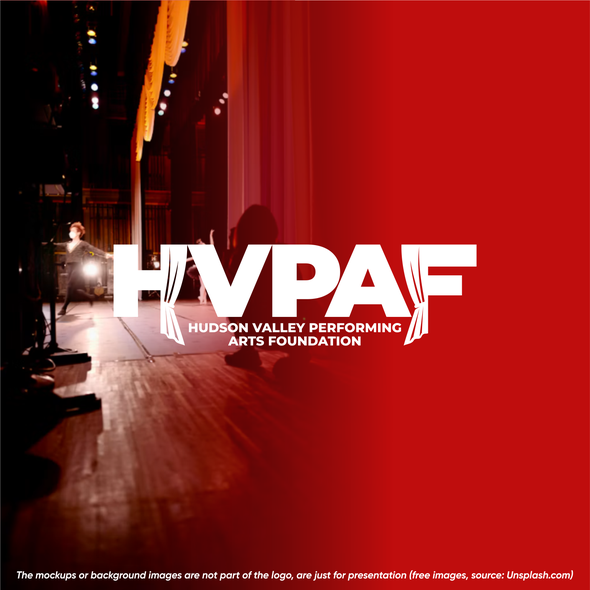Lettering design with the title 'Hudson Valley Performing Arts Foundation'