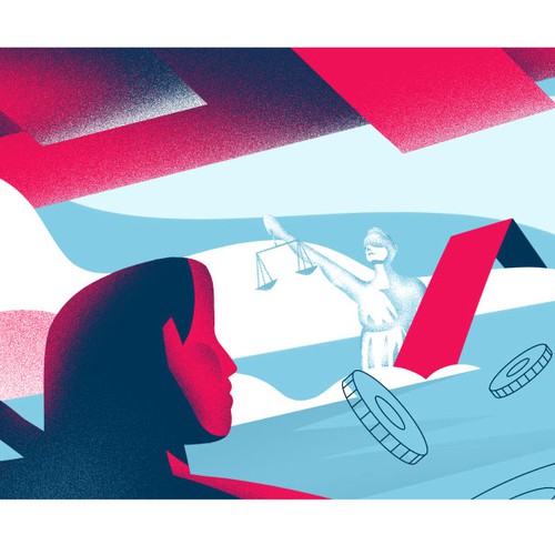 Motion graphics artwork with the title 'Banner iluustration'