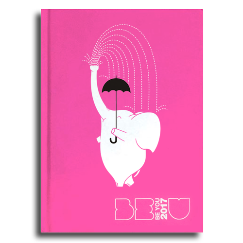 Elephant design with the title 'Rain'