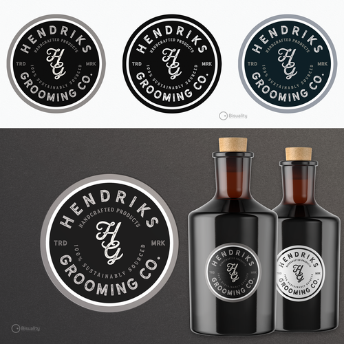 Pet grooming logo with the title 'Hendriks Grooming Co.'