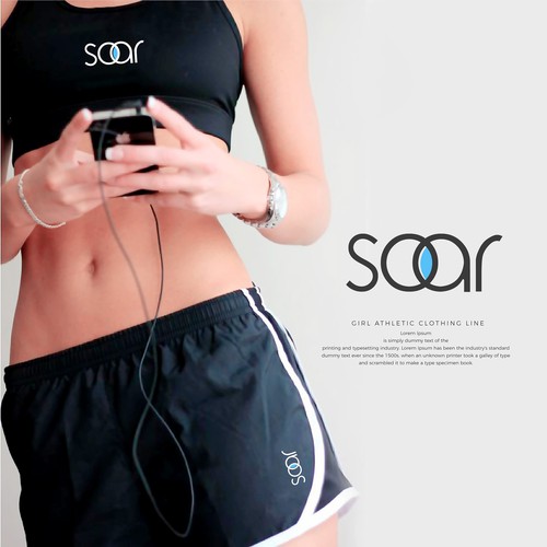 Empowerment logo with the title 'Girl athletic clothing line and empowering logo'