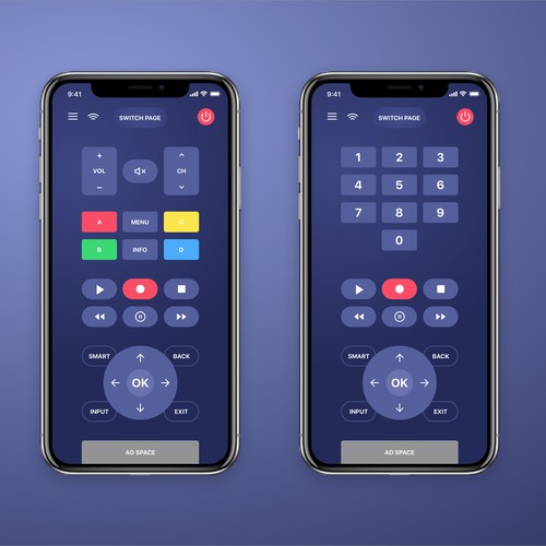 TV design with the title 'Universal Smart Remote TV'