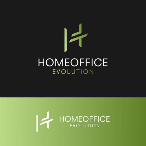 Laptop logo with the title 'Homeoffice Evolution'