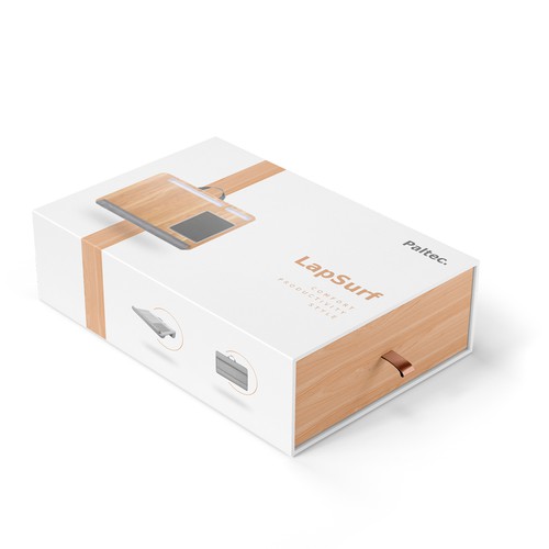 Sophisticated packaging with the title 'Sleek Box Design'