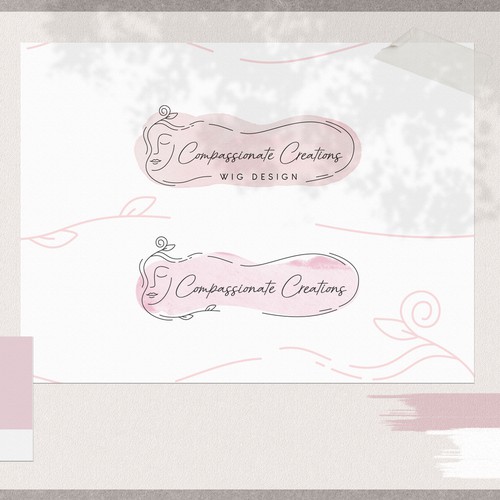 Hair brand with the title 'Compassionate logo for female company'