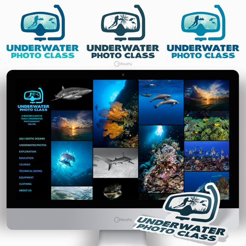 Underwater logo with the title 'Underwater Photo Class'