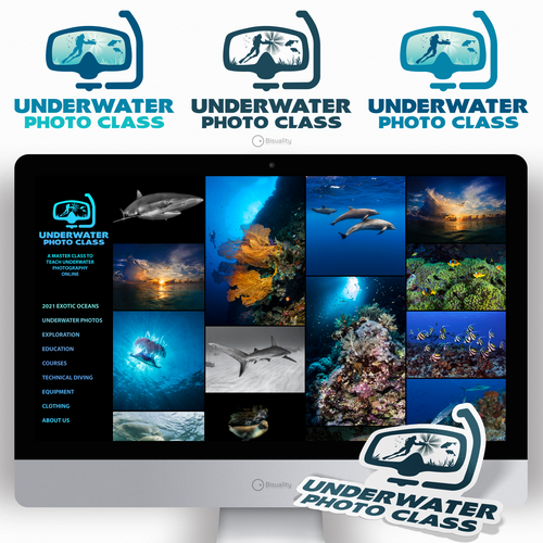 Marine logo with the title 'Underwater Photo Class'