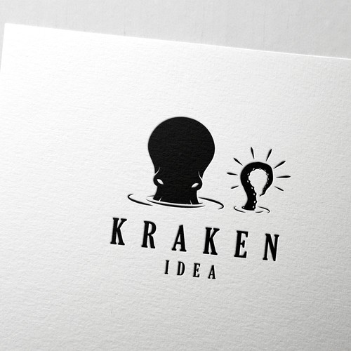Ink design with the title 'Logo design for the Kraken Idea agency'