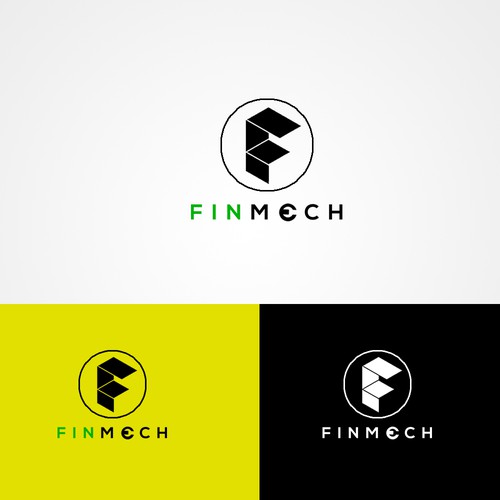 Mechanical logo with the title 'FINMECH design logo'