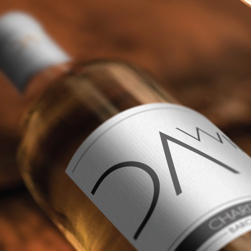 Wine packaging with the title 'Da Wine • Minimalist Design'